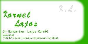 kornel lajos business card